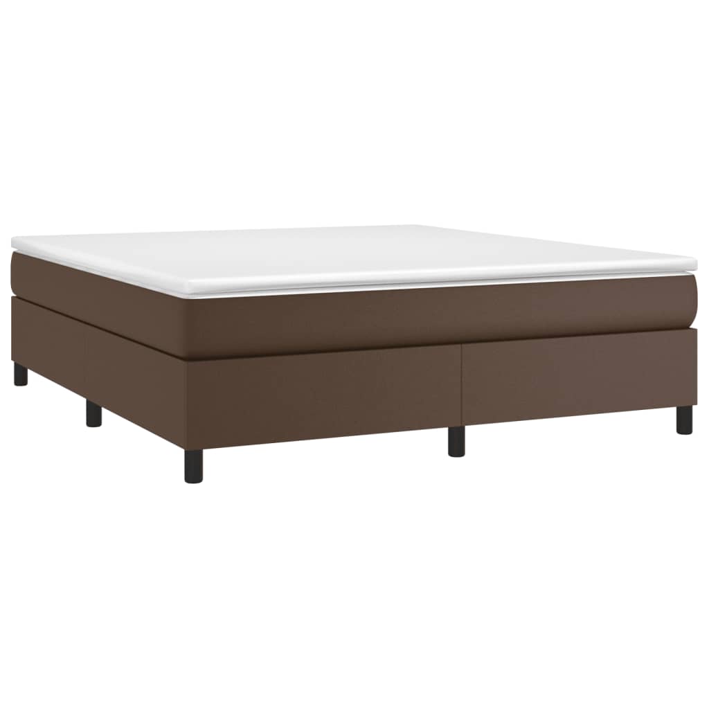 Bed frame brown 160x200 cm artificial leather