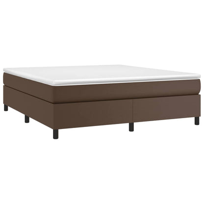 Bed frame brown 160x200 cm artificial leather