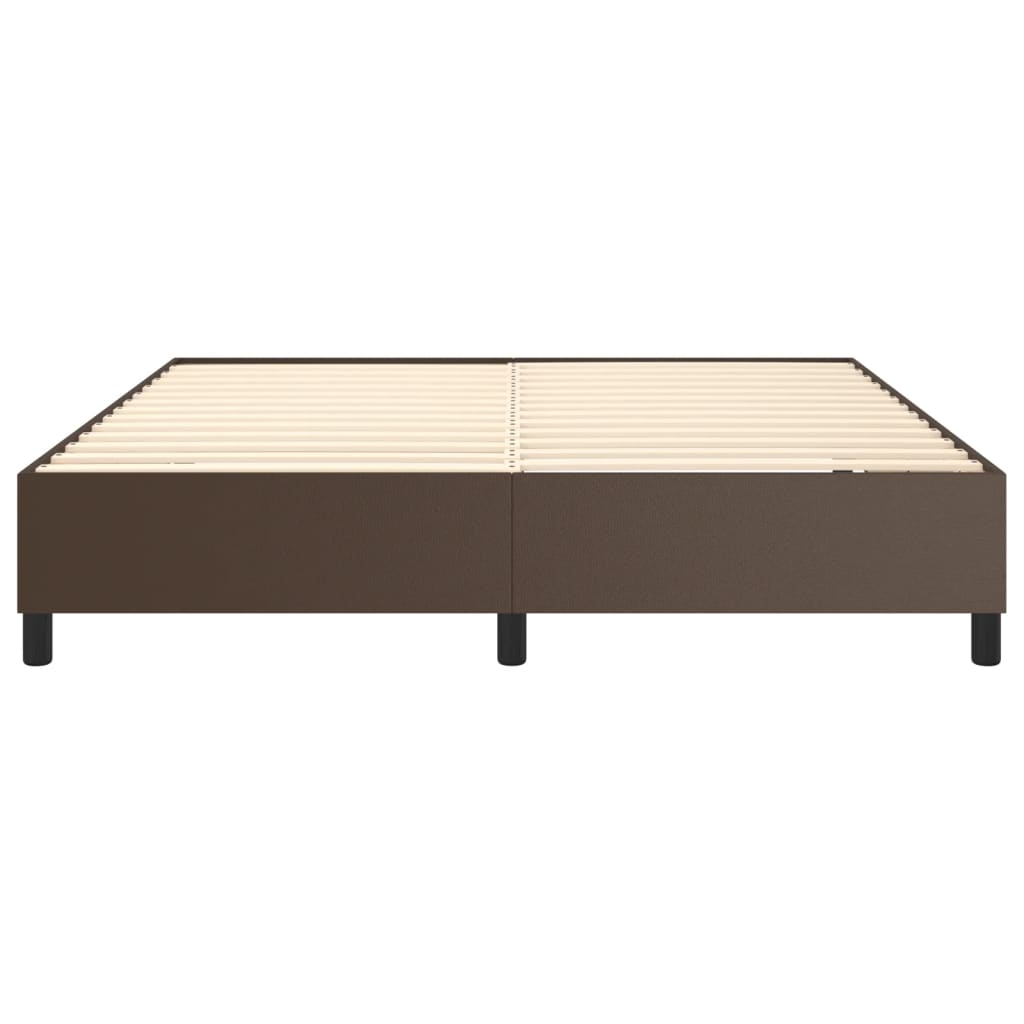 Bed frame brown 160x200 cm artificial leather