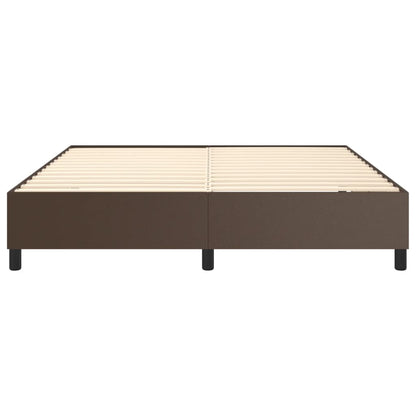 Bed frame brown 160x200 cm artificial leather