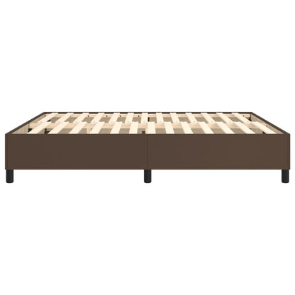 Bed frame brown 160x200 cm artificial leather