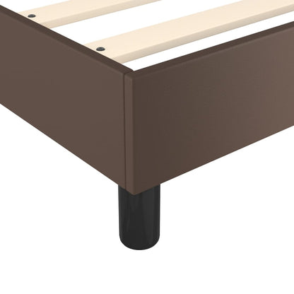 Bed frame brown 160x200 cm artificial leather