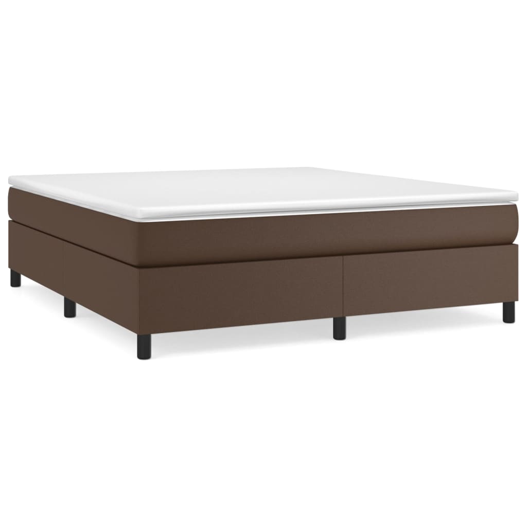 Bed frame brown 180x200 cm artificial leather