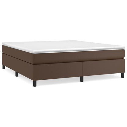 Bed frame brown 180x200 cm artificial leather