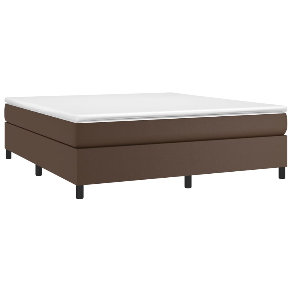 Bed frame brown 180x200 cm artificial leather