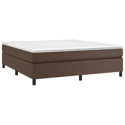 Bed frame brown 180x200 cm artificial leather