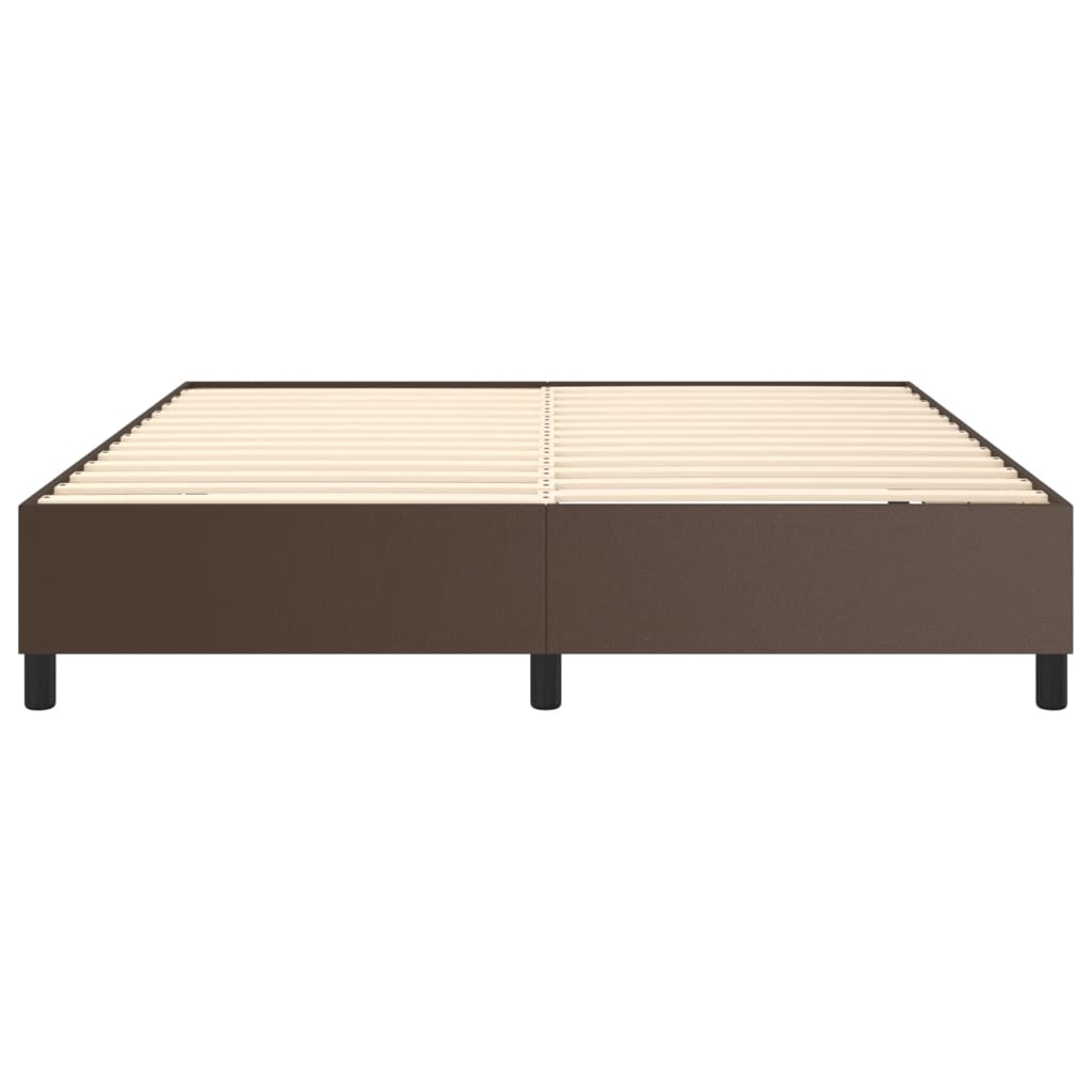 Bed frame brown 180x200 cm artificial leather