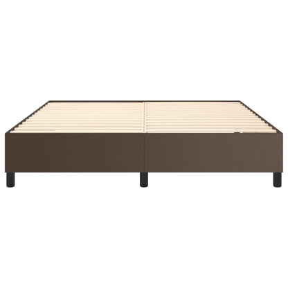 Bed frame brown 180x200 cm artificial leather