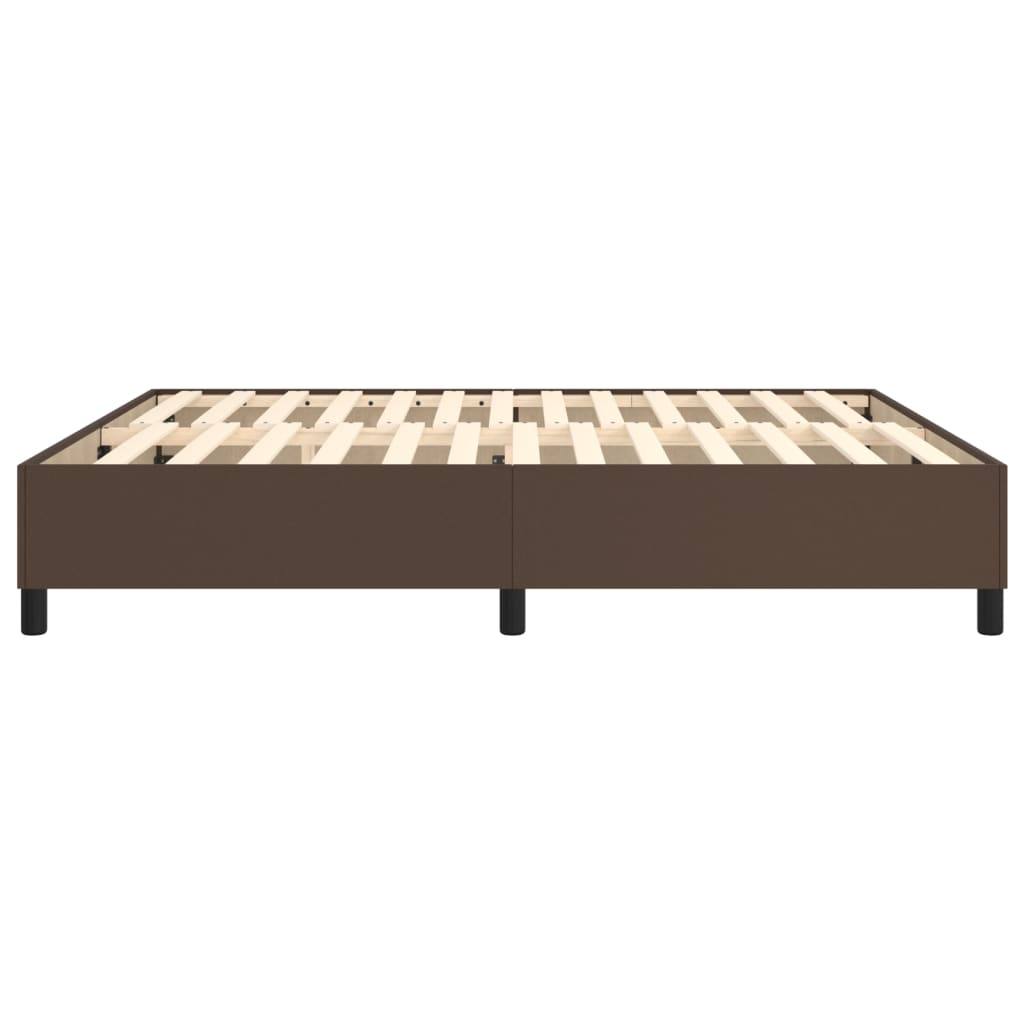 Bed frame brown 180x200 cm artificial leather