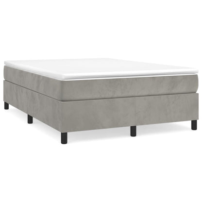 Bed frame light grey 140x200 cm velvet