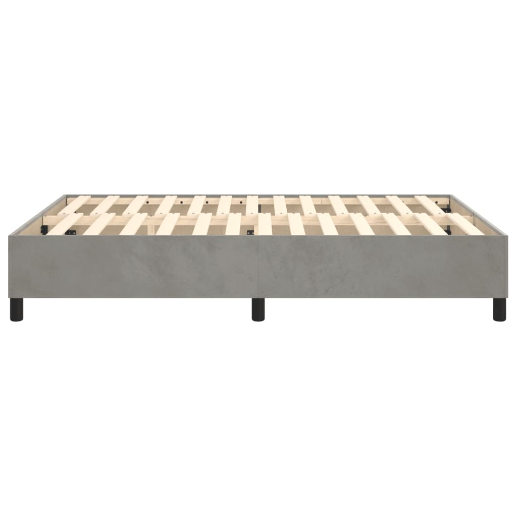 Bed frame light grey 140x200 cm velvet