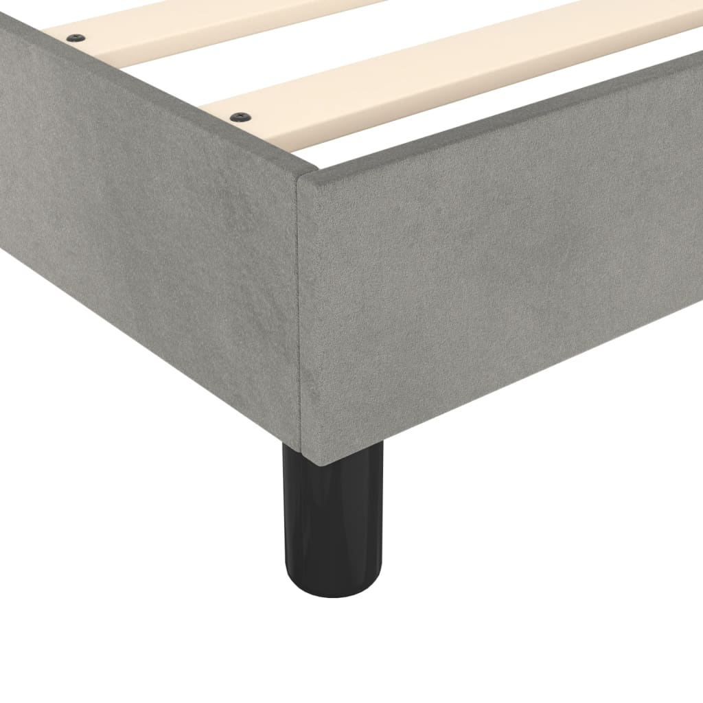 Bed frame light grey 140x200 cm velvet