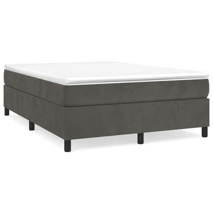 Bed frame dark grey 140x200 cm velvet