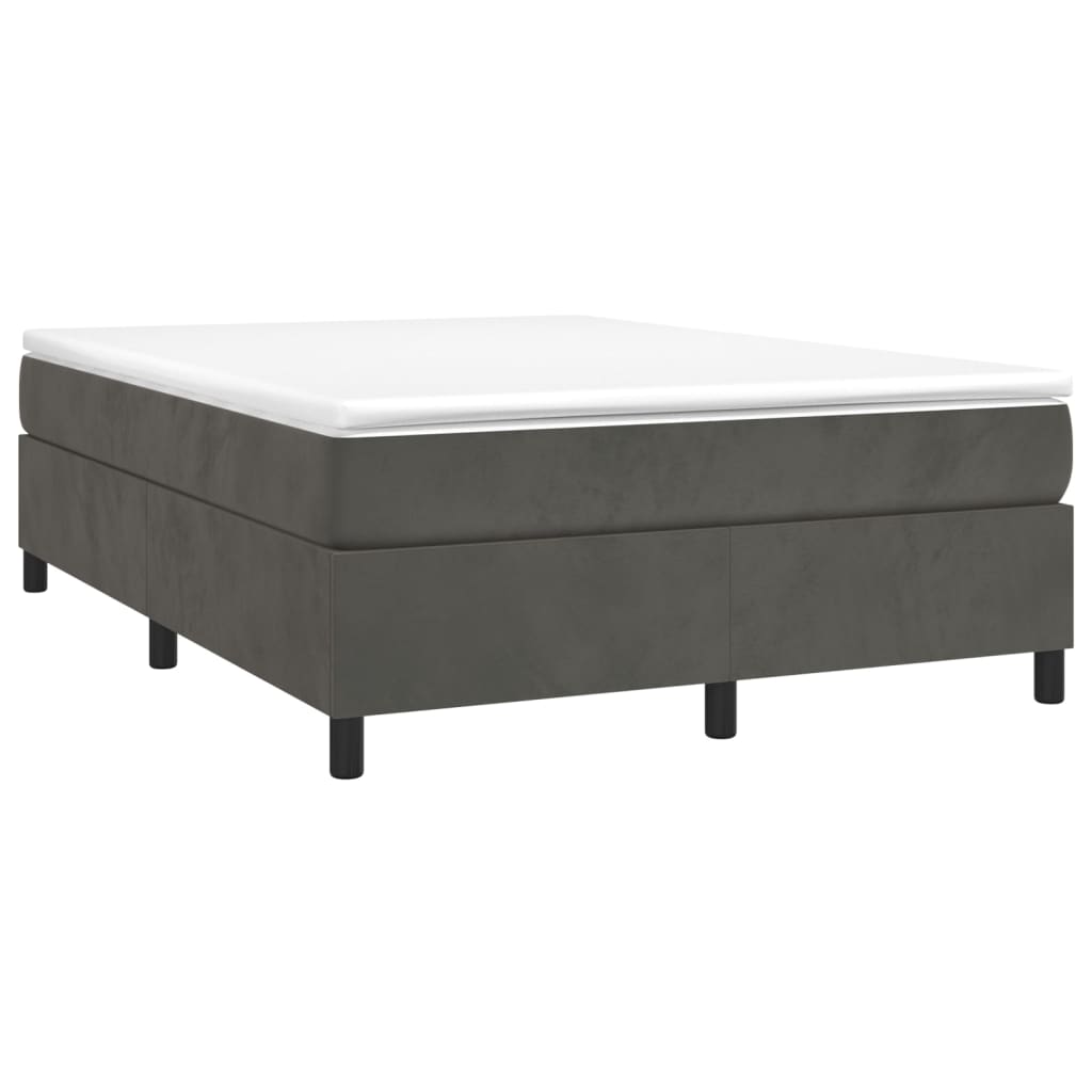 Bed frame dark grey 140x200 cm velvet