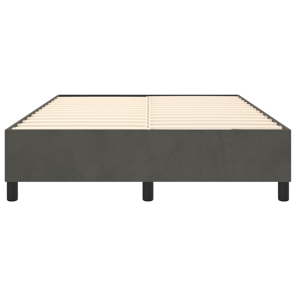 Bed frame dark grey 140x200 cm velvet