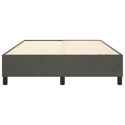 Bed frame dark grey 140x200 cm velvet