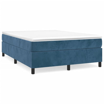 Bed frame dark blue 140x200 cm velvet