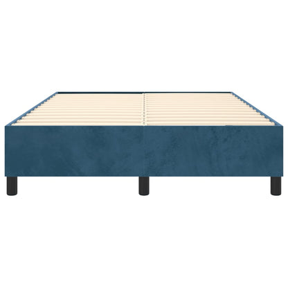 Bed frame dark blue 140x200 cm velvet