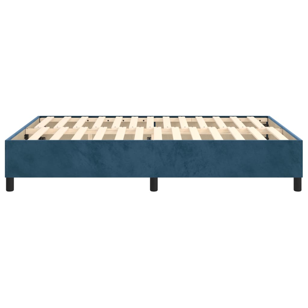 Bed frame dark blue 140x200 cm velvet