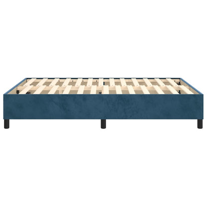 Bed frame dark blue 140x200 cm velvet