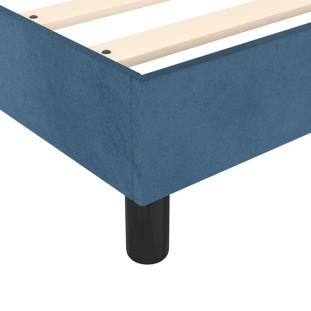 Bed frame dark blue 140x200 cm velvet
