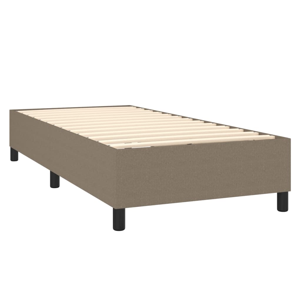 Box spring krevet s madracem taupe tkanina 90x200 cm