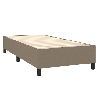 Box spring krevet s madracem taupe tkanina 90x200 cm