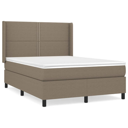 Box spring krevet s madracem taupe 140x200 cm tkanina