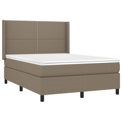 Box spring krevet s madracem taupe 140x200 cm tkanina