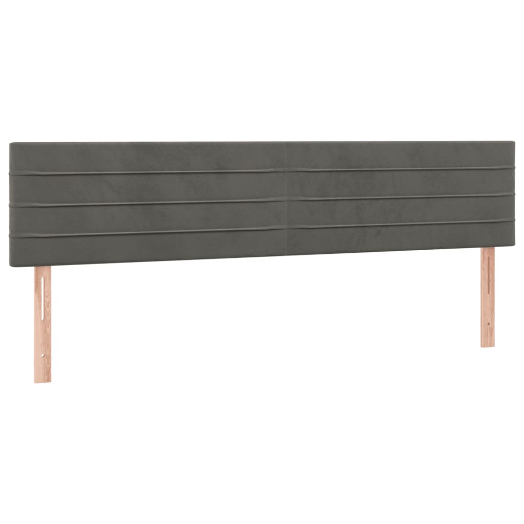 Box spring krevet s madracem tamno sivi 180x200 cm baršun