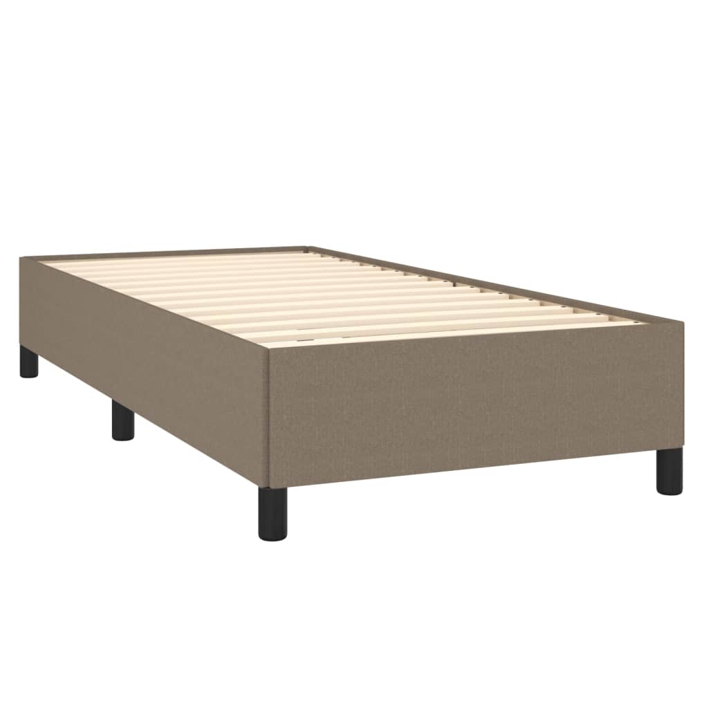 Box spring krevet s madracem taupe tkanina 90x200 cm