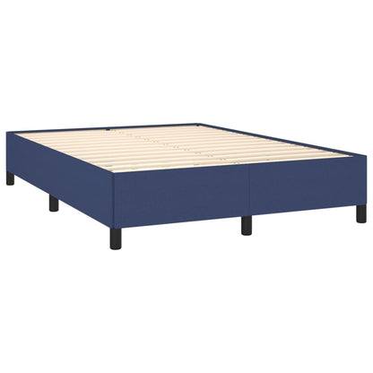 Box spring krevet s plavim madracem 140x200 cm tkanina