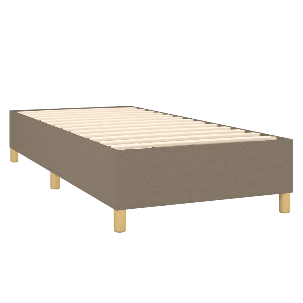 Box spring krevet s madracem taupe tkanina 90x200 cm