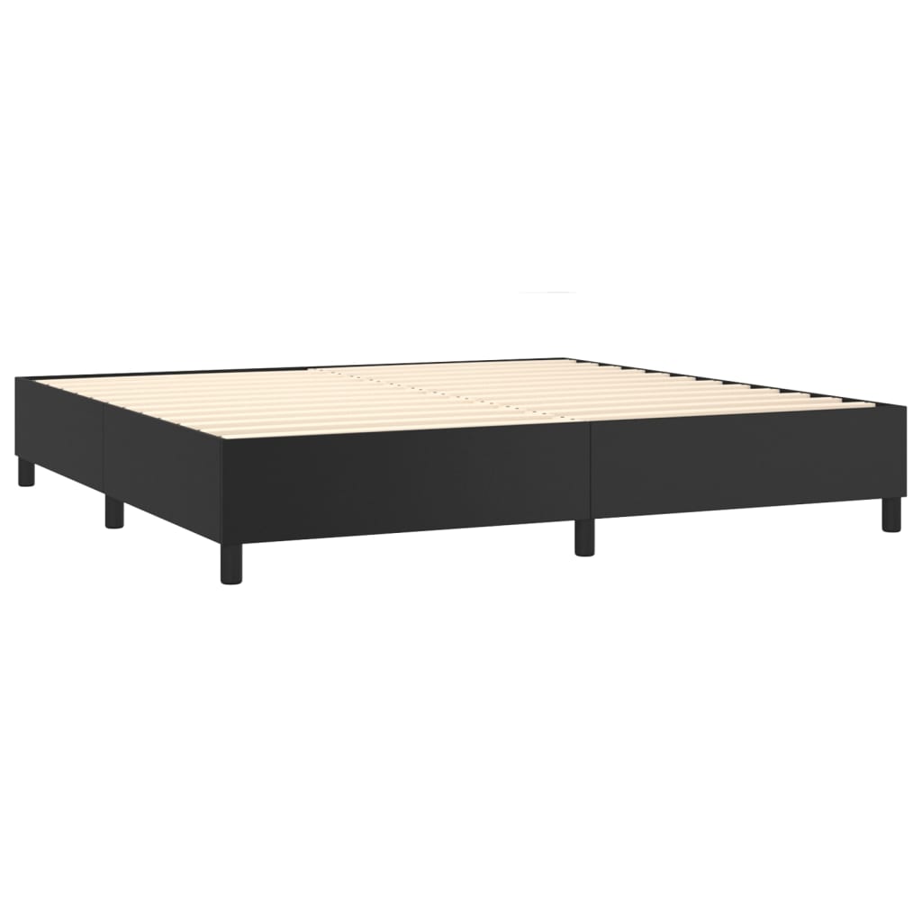 Box spring krevet s madracem crni 200x200 cm umjetna koža
