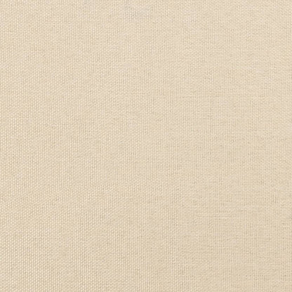 Bettgestell mit Kopfteil Creme 90x200 cm Stoff