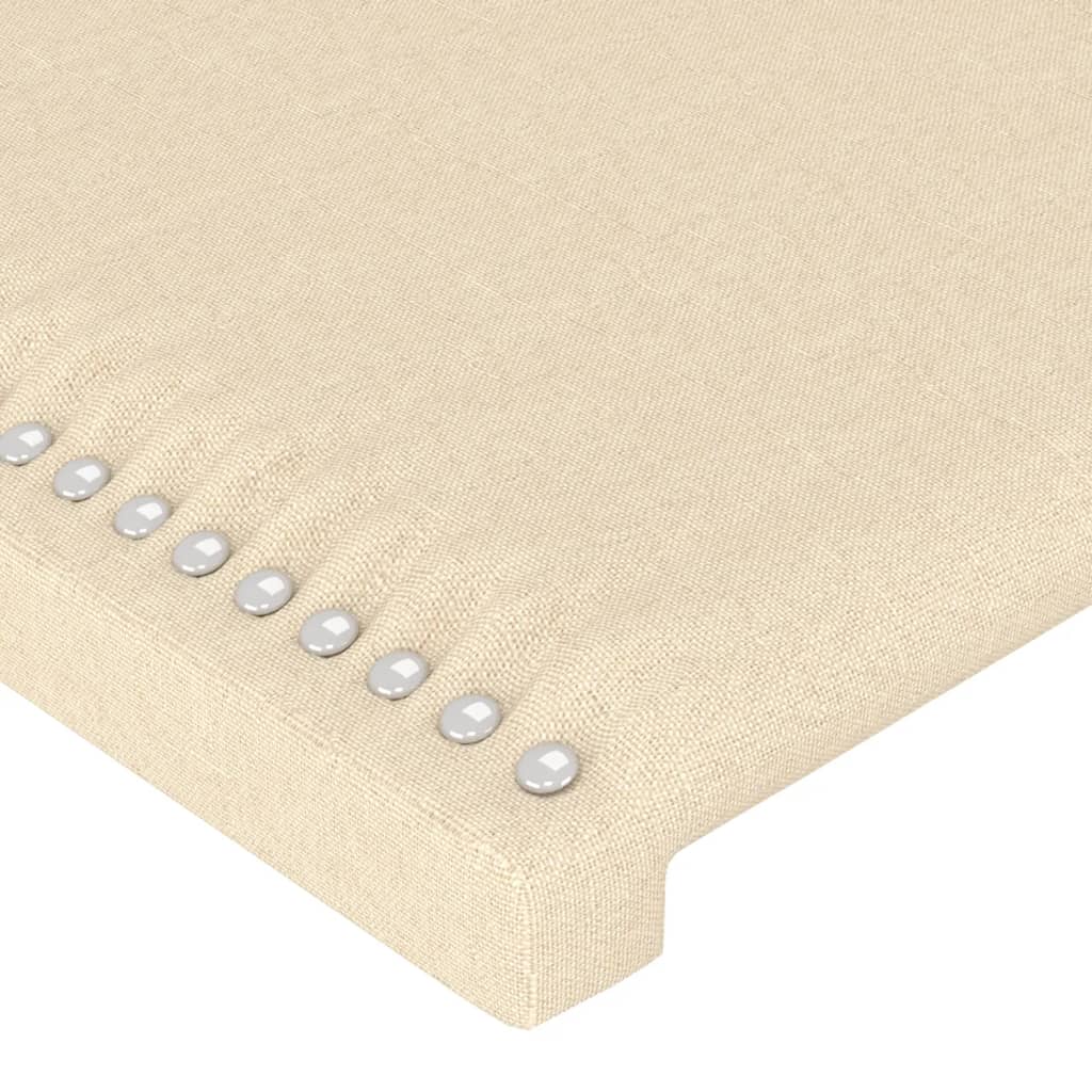 Bettgestell ohne Matratze Creme 180x200 cm Stoff