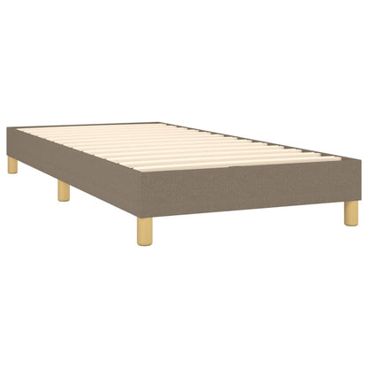 Box spring krevet s madracem taupe tkanina 90x200 cm