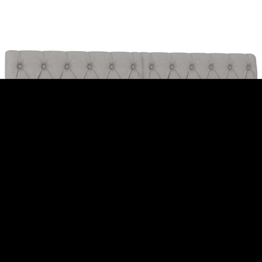 Box spring bed with mattress light grey 140x200 cm fabric