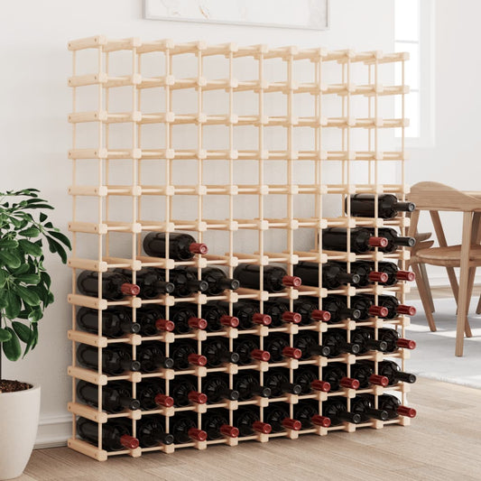 Wine rack for 120 bottles 112.5x23x123.5 cm solid pine
