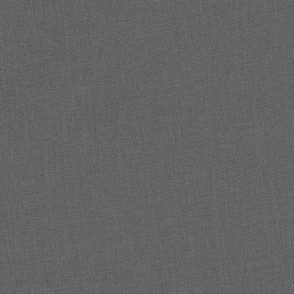 Clubsessel mit Fußhocker Dunkelgrau Stoff