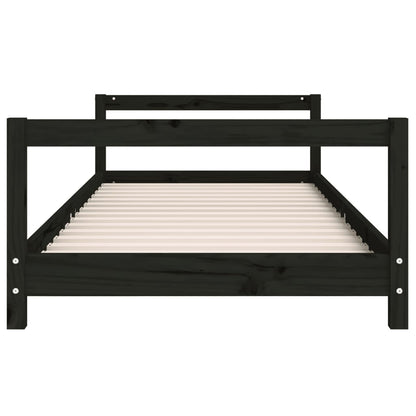 Children's bed black 90x190 cm solid pine wood