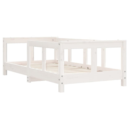 Children's bed white 70x140 cm solid pine wood