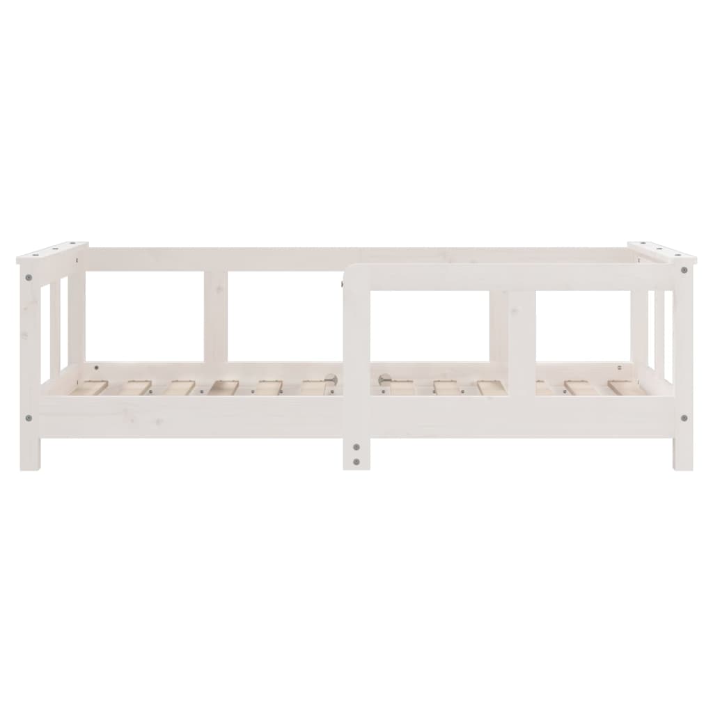 Children's bed white 70x140 cm solid pine wood