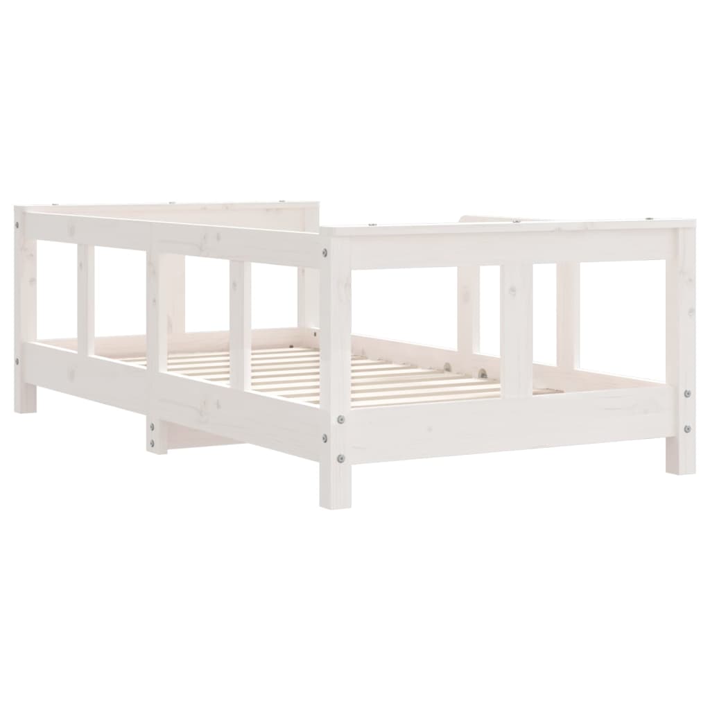 Children's bed white 70x140 cm solid pine wood