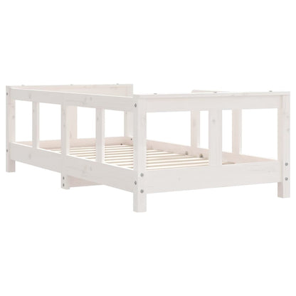 Children's bed white 70x140 cm solid pine wood