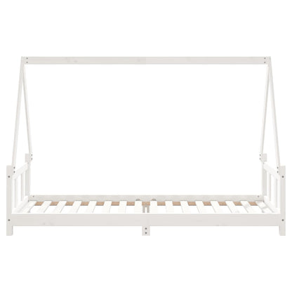 Children's bed white 90x200 cm solid pine wood