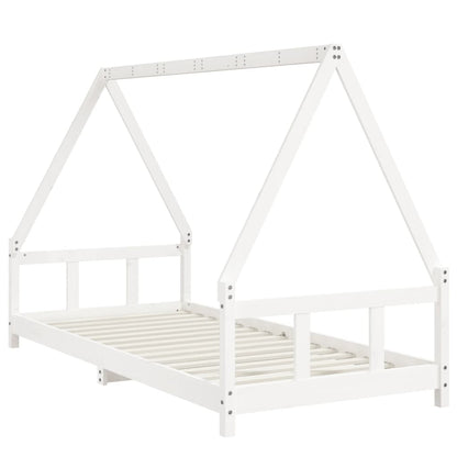 Children's bed white 90x200 cm solid pine wood