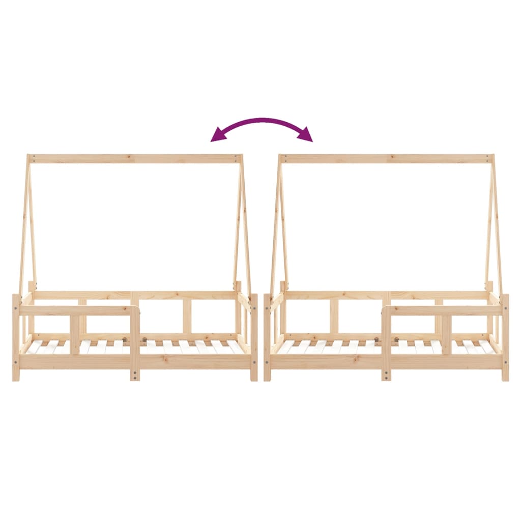 Children's bed 70x140 cm solid pine wood