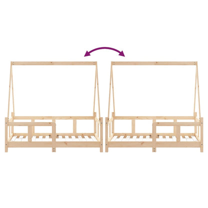 Children's bed 70x140 cm solid pine wood