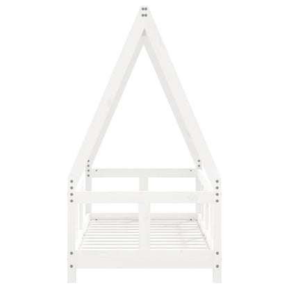 Children's bed white 70x140 cm solid pine wood